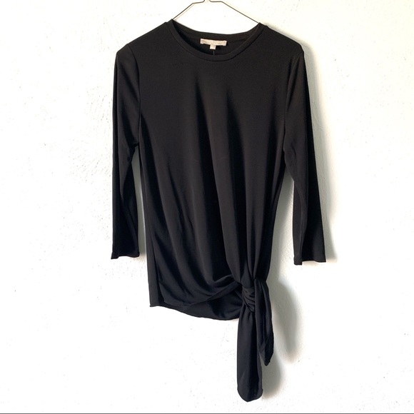 Joan Vass Tops - Joan Vass Assymetrical tie knot black top